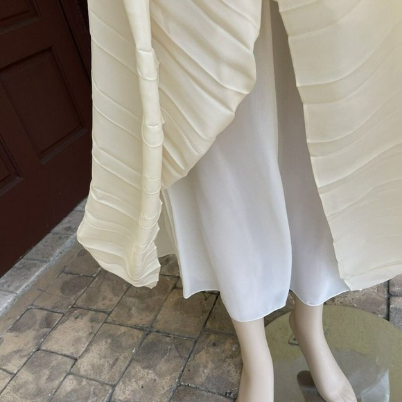 Ralph Lauren Collection Ivory Pleated Silk Max Skirt- Size 6 - Picture 5 of 5